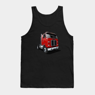 1980 White Road Commander 2 Cabover Truck in red Tank Top